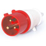 Plug Lukma 2P+T 32A 380-415V 9H Vermelho