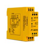 Relé de Segurança SRP-158 24Vcc/Vca Bi-Manual - Duplo Canal - 2NA + 2NF (Sem Certificação) Sibratec