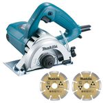 Serra Mármore à Seco 4.3/8 Pol. 1.300W com 2 Discos - MAKITA-4100NH3ZX2