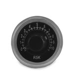 Potenciômetro Linear Ø22mm com Knob W1W22SSM-5 Tipo B de 5KΩ com 1 Volta Preto Sibratec