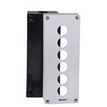 Caixa Plástica Cinza BX1/6G com 6 Furos 22mm Sibratec
