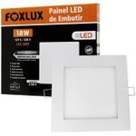 Painel LED de Embutir Quadrado 18W Bivolt - FOXLUX-LED9048