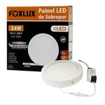 Painel LED de Sobrepor Redondo 24W Bivolt - FOXLUX-LED9062