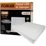 Painel LED de Sobrepor Quadrado 18W Bivolt - FOXLUX-LED9067