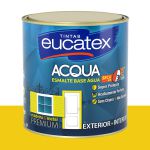Tinta Acqua Esm Amarelo Ouro Brilhante 900 Ml Eucatex