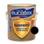 Tinta Rusterit Direto Na Pintura Preto 3,6 Ltr Eucatex
