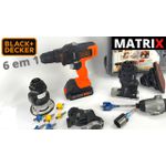 Jogo de Ferramentas Max 20V com 6 Cabeçotes - BLACK+DECKER-MTX20K6A-BR