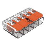 Kit C/ 10 Conectores Emenda 221-415 5 Vias 4mm X 32a Wago