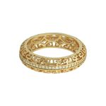 Conjunto Brinco e Anel Zircônia Lesprit 60100421 Dourado Cristal