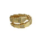 Conjunto Bracelete e Anel Cobra Lesprit 6008169 Dourado Cristal