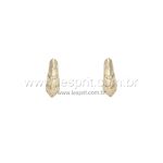 Brinco Argola Zircônia Lesprit 00022 Dourado Cristal