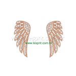 Brinco Ear Cuff Zircônia Lesprit 00032 Rosé Cristal