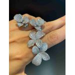 Anel Flor Zircônia Lesprit 6013371 Ródio Cristal