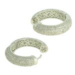 Brinco Argola Zircônia Lesprit U19K050031 Ródio Cristal