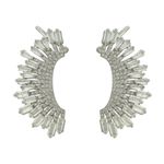 Brinco Earcuff Zircônia Lesprit U23K110401 Ródio Cristal