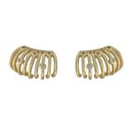 Brinco Earcuff Zircônia Lesprit U23A070011 Dourado Cristal