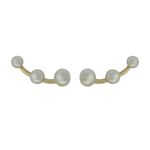 Earcuff Pérola Lesprit 18114 Dourado Branco