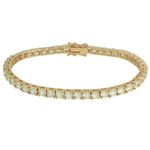 Pulseira Riviera Zircônia Lesprit 00003 Dourado Cristal