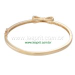 Pulseira Laço Zircônia Lesprit Dourado Cristal