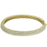 Pulseira Zircônia Lesprit Dourado Cristal