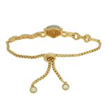 Pulseira Zircônia Lesprit LP01241CHWRHGL Dourado Cristal