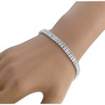 Pulseira Riviera Zircônia Baguette 2596 Ródio Cristal