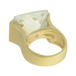 Anel Zircônia Lesprit 00036 Dourado Cristal