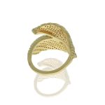 Anel Zirconia Lesprit LA03631 Dourado Cristal