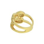 Anel Zircônia Lesprit LA07241WGL Dourado Cristal