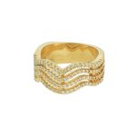 Anel Zircônia Lesprit LA06981WGL Dourado Cristal