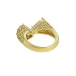 Anel Zircônia Lesprit LA07361WGL Dourado Cristal