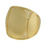 Anel Zircônia Lesprit LA10391 Dourado Cristal