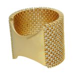 Anel Zircônia Lesprit 6005084 Dourado Cristal