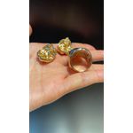 Conjunto Brinco e Anel Metal Lesprit 6013526 Dourado