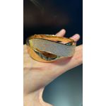 Pulseira Bracelete Zircônia Lesprit 6013548 Dourado Cristal