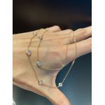 Colar Zircônia Lesprit 6014484 Dourado Cristal