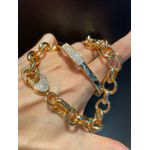 Pulseira Bracelete Zircônia Lesprit 6013408 Dourado Cristal