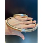 Colar Choker Zircônia Lesprit 7803099 Dourado Cristal