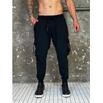 Calça Jogger Cargo Masculina Preta