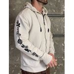 Moletom Masculino com Zíper e Estampa Floral 