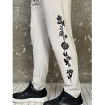 Calça Jogger Masculina Off White com Estampa Floral