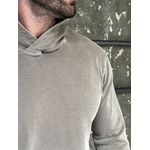 Blusa Masculina Estonada com Capuz e Gola Transpassada