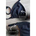 Biquíni Marquinha de Fita Preto Textura