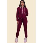 Conjunto Moletom Feminino Zíper Bordo