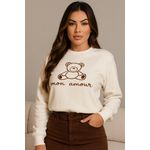 Blusa De Moletom Feminino Bordado I Mon Amour