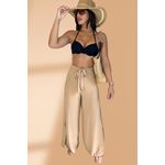 Calça Pantalona Envelope Bege