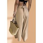 Calça Pantalona Envelope Bege