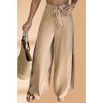 Calça Pantalona Envelope Bege