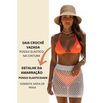 Saia Crochê Branca Vazada 