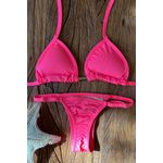 Biquíni Cortininha Marquinha de Fita Azul Rosa Chicelete Finy